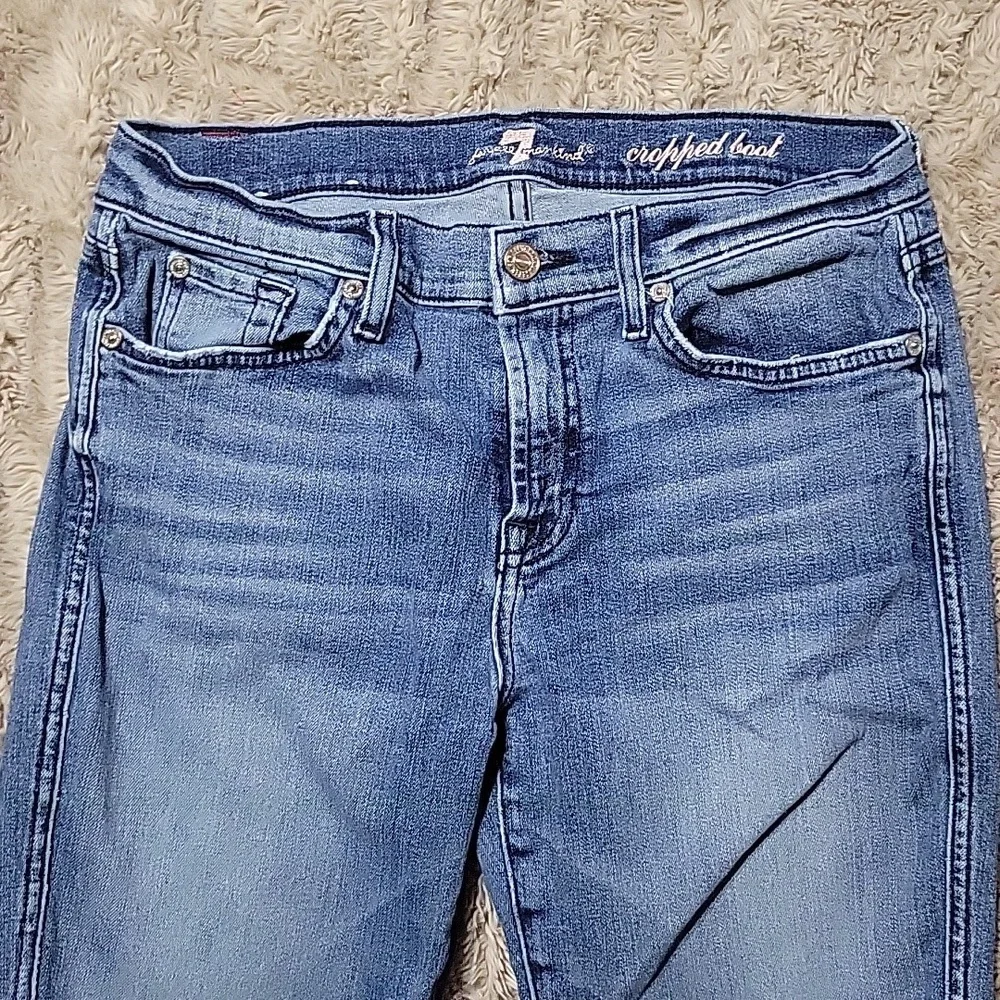 🌞7 For All Mankind Jeans Cropped Boot Sz 30 - Picture 2 of 11